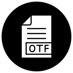 OTF Vector Icon Design Illustration