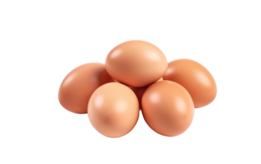Stack of Eggs. A pile of eggs neatly stacked on top of each other.