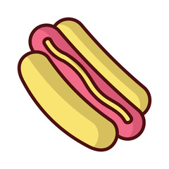 Hot Dog Icon vector. Stock illustration.