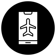 Fototapeta premium Airplane Mode Vector Icon Design Illustration