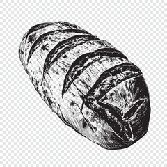 Bread. Hand drawn engraving style vector illustrations.
