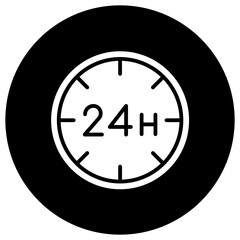 24 hours Vector Icon Design Illustration