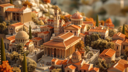 Miniature Ancient Wonders: Acropolis Model