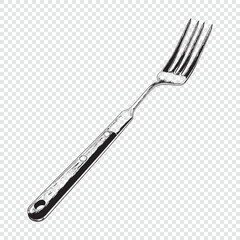 Fork. Hand drawn engraving style vector illustrations.