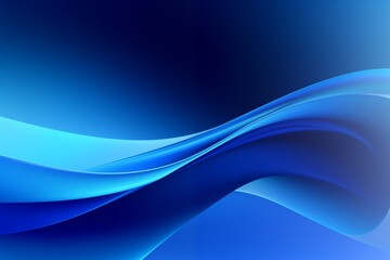 Obraz premium Blue wave gradient color background. Blue curve banner design. 