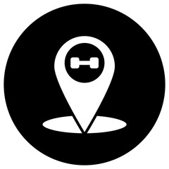 Gym location Vector Icon Design Illustration