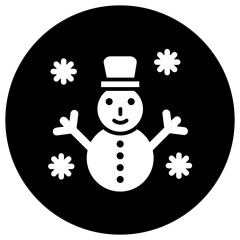 Snowman Vector Icon Design Illustration