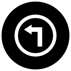 Left way Vector Icon Design Illustration