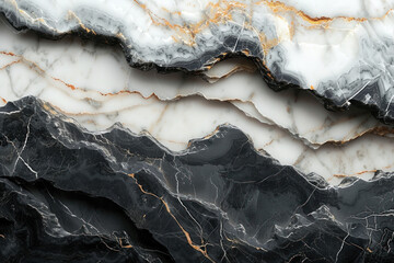 Close Up of Black and White Marble