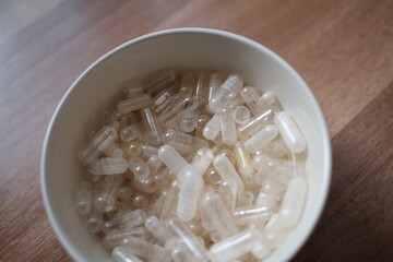 close up of used capsules