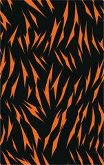 Vector tiger stripes seamless skin prints. Abstract background of stripes. Happy chinese New Tiger Year 2022.