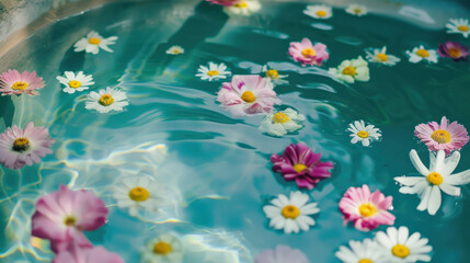 Floating Flowers in Water
