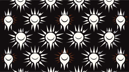 Seamless vector pattern in geometric ornamental style. Vector monochrome seamless pattern. For design, page fill, wallpaper. Seamless ornament  with  abstract shapes. Raster copy of vector file.