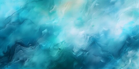 Abstract watercolor paint background teal color blue and green
