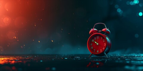 Alarm Clock on dark background