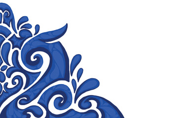 Blue Ornament Frame Border Vector Design For Decorative Element