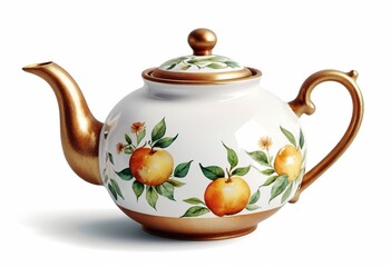 teapot on white background
