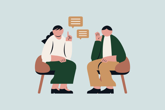 Active Listening Vector Illustration