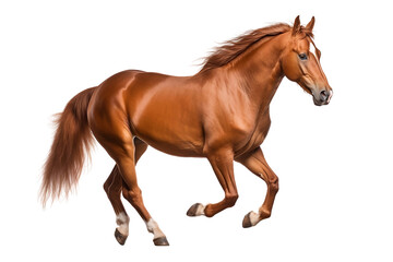 horse trotting running for target isolated on white background or transparent png background - obrazy, fototapety, plakaty