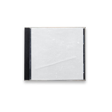 Old Compact Disc Jewel Case With Scratches and Crack on a Plain Clear Background.