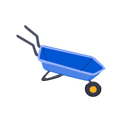 old wheelbarrow cartoon vector illustration