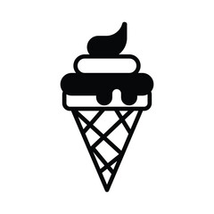 Ice Cream Icon vector. Stock illustration.