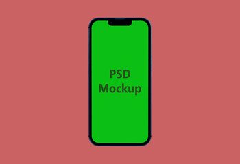 Smartphone Mockup with a Chroma Key Background