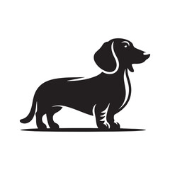 Capturing the Elegance and Charm of Dachshund Silhouettes in Minimalist Art. Dachshund silhouette Dachshund vector