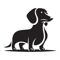 Capturing the Elegance and Charm of Dachshund Silhouettes in Minimalist Art. Dachshund silhouette Dachshund vector