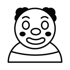 Clown Icon vector. Stock illustration.
