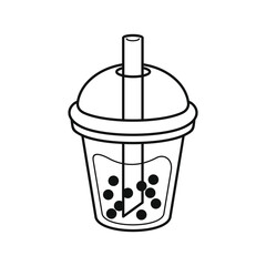 Cute sweet food beverage vector art icon design. Sugary foods simple.