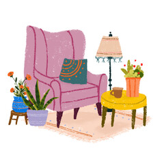 furniture and flowers