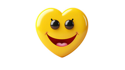 Love laughing emoji on transparent transparent