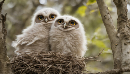 Obraz premium Photo owlets, wild photography