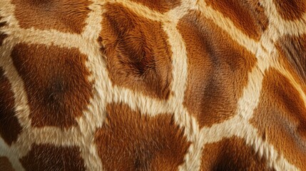 Close up of giraffe fur animal print background. Fashionable skin texture banner