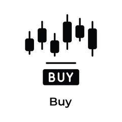 Stock trading vector design, buy stock icon editable style