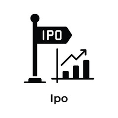 Initial public offering vector design, ipo icon in modern style