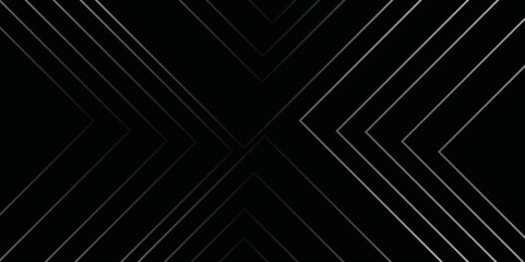 Abstract grey lines on black background with luxury shapes square background. Modern pattern elegant gray line template background. Vector black abstract background lines striped metallic concept. - obrazy, fototapety, plakaty