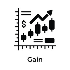 Business growth, Stock market growth chart vector design isolated on white background