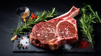 Rolgordijnen Beef steak © Johnu