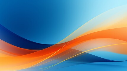 Vibrant abstract business background: dynamic blue and orange design with striking lines

