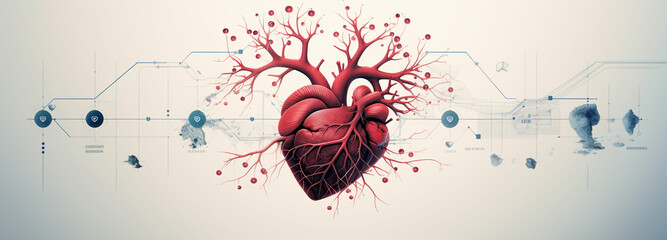 the creation of a heart using Nano sized comp - obrazy, fototapety, plakaty