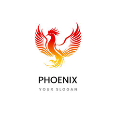 Phoenix logo inspiration design vector