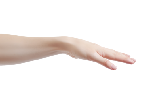 Hand Reaching Towards the Sky. A persons hand extends upwards towards the sky with their fingers stretched wide.