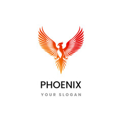 Phoenix logo inspiration design vector