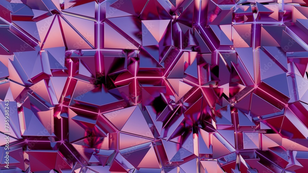 Poster this 3d minimalist design features a holographic backdrop, offering a sleek and futuristic aesthetic