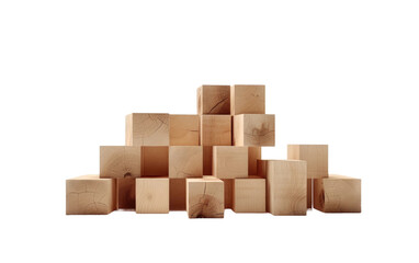 Stacked Wooden Blocks. A pile of wooden blocks sitting on top of each other, forming a neat and stable stack.