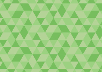 正三角形タイルを敷き詰めたシームレス背景_グリーン系