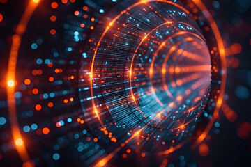 Abstract digital background for technological processes, networking future