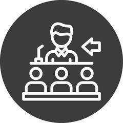 Speaker giving a speech Icon
